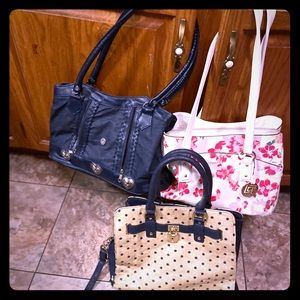 Three totally different type of purses for sale